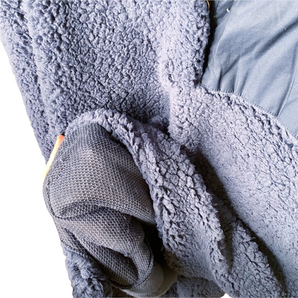 NWT Top it Off Blue Teddy Bear Oversized Cozy Pullover Sweater Faux Fur Blue 2XL - Picture 7 of 10